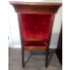Image 3 : Victorian Upholstered Parlor Chair - Empire Style Mahogany w/ Plush Red Velvet 22x24x38 (2)