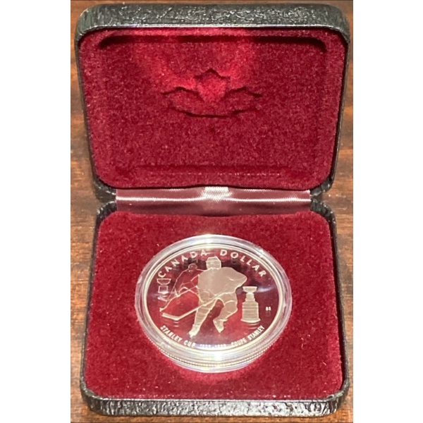 1993 Stanley Cup 100th Anniversary Proof Coin 92.5% Silver 25.175 Grams