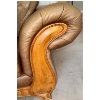 Image 5 : Genuine Leather 2 Seat Sofa w/ Oak Base 71x37x36 Loveseat