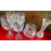 Image 2 : Avon Jadeite Mustache Scuddle Crystal Stemware Candy Dish Vase & China Tea Cup w/ Saucer