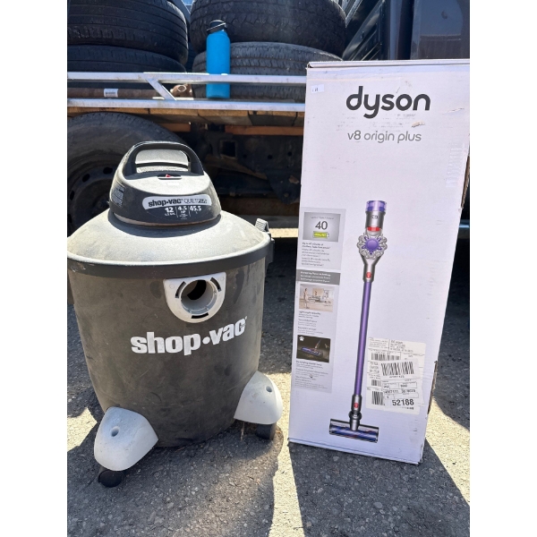 Shop vac 12 gal 4.5 hp and Dyson v8 origin plus (new in box)