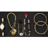 Image 2 : Gold-Tone Jewelry Lot With Bracelets, Necklaces, Earrings, and Watch
