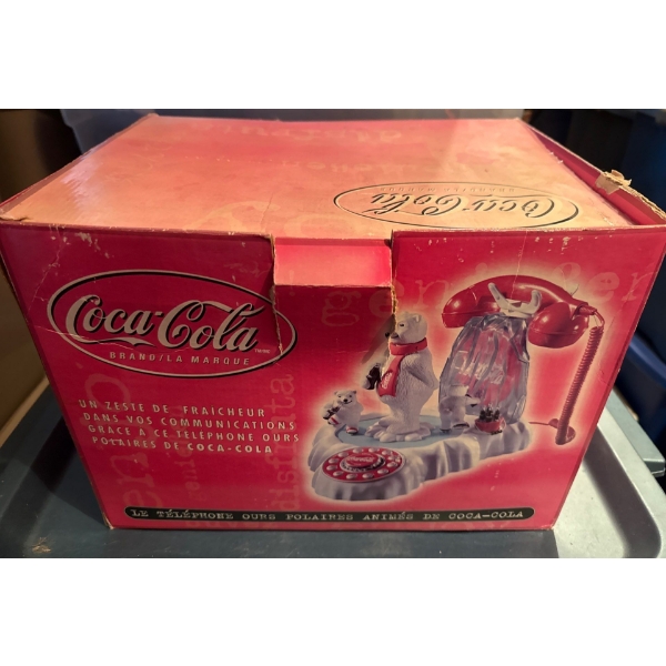 Vintage Animated Coca-Cola Polar Bear Telephone Collectible Novelty- (Rare)