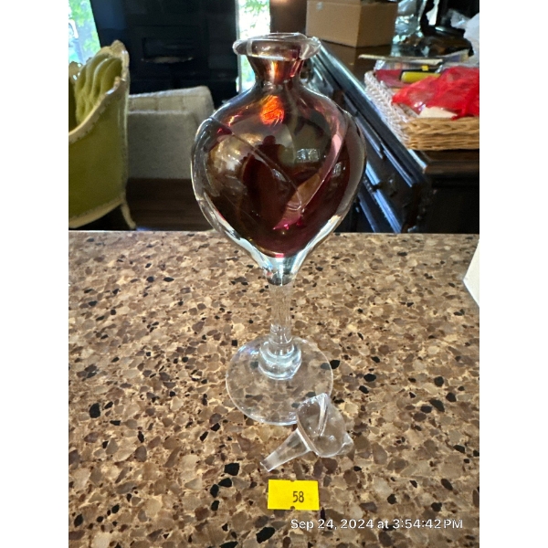 Blown Glass Decorative Perfume Bottle 8T