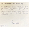Image 5 : 2014 $10 100th Anniversary of the Declaration of WWI Fine Silver Coin 15.87 Grams