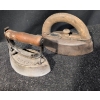 Image 7 : Antique Cast Iron Sad Irons and Decorative Train Mold Plate