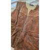 Image 3 : Brown Suede and Sherpa-Lined Vest with Zipper Closure