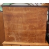 Image 2 : Teak Wood Buffet Hutch with Glass-Panel Doors and Open Storage