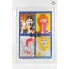 Image 1 : Framed Psychedelic Poster Of The Beatles 22''INCHES WIDTH, 40''INCHES HEIGHT