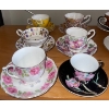 Image 1 : Six Collectible Tea Cups  Golden Bramble, Lady Alexandra Rose, Royal Standard & More