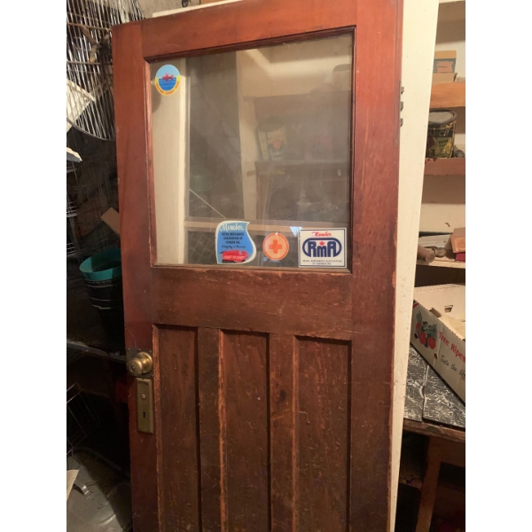 Lot of Two Solid Wood Antique Doors 32"W 77"T
