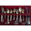 Image 3 : Antique Silverplated Oneida Community Tudor Plate BIRKS Regency Flatware Colabo In Wood Crate