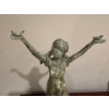 Image 2 : Statue of Girl Holding Birds 23T 