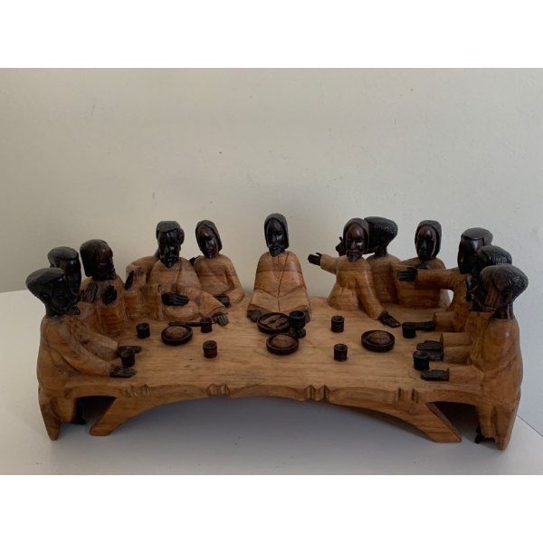 Lovely Decorative Wooden Last Supper Scene - 14L 