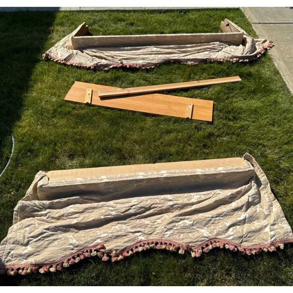 Set of 2 Curtain Tops - Smaller is 47W, Larger is 62W