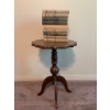Image 2 : 8 Decorative Hardcover Books (1933) with Round Wooden Pedestal Table