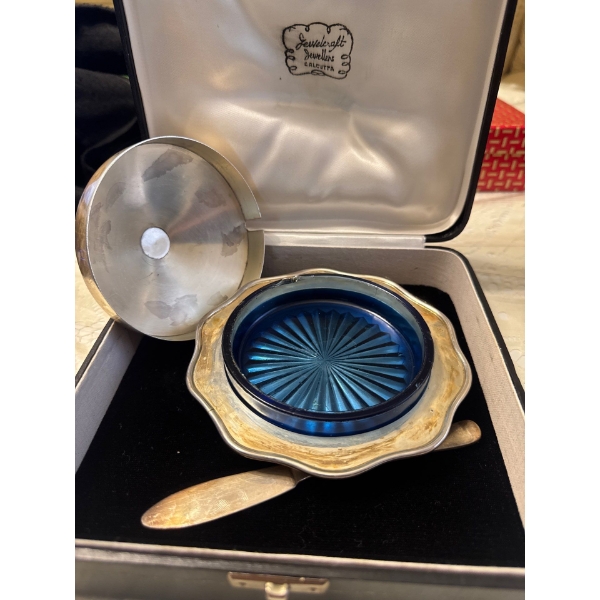Sterling Silver Butter Dish 374g