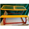 Image 1 : Vintage Desk with chalkboard and alphabetical magnets 