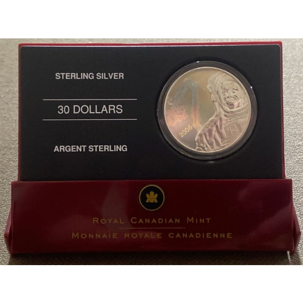 2006 Chris Hadfield $30 Proof Coin 92.5% Silver 31.50 Grams