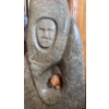 Image 1 : Gorgeous Heavy Stone Sculpture 'Cries For the Grizzly Future' Antoine 2007 w/ Rainstick