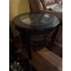 Image 1 : Wooden End Table with Glass21"Hx23W
