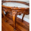 Image 3 : Marble Regency Style Oval Side Table 29W x 21 x 22H