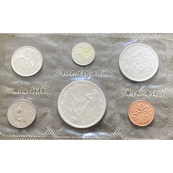 1965 Canadian Uncirculated Coin Set 80% Silver 1.11 Ounces