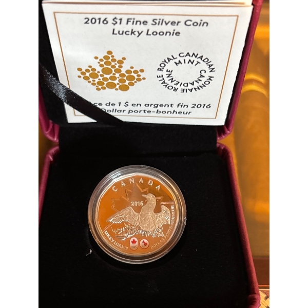 2016 $1 Lucky Loonie - Pure Silver Coin