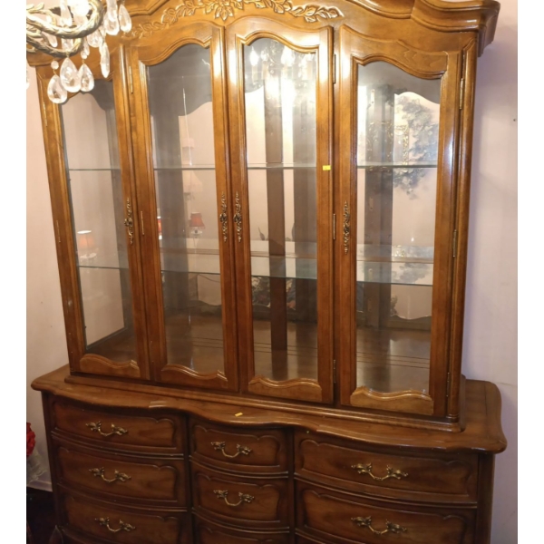 Wooden China Cabinet - 64W, 19D, 84T 