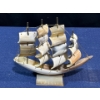Image 1 : 8 inch Ship Made Out Of Bone