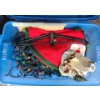 Image 8 : Two Bins of Assorted Holiday Decorations and Lights 