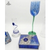 Image 4 : Collection Of Vintage Art Glass , Blue Glass Pedestal Bowl And More.