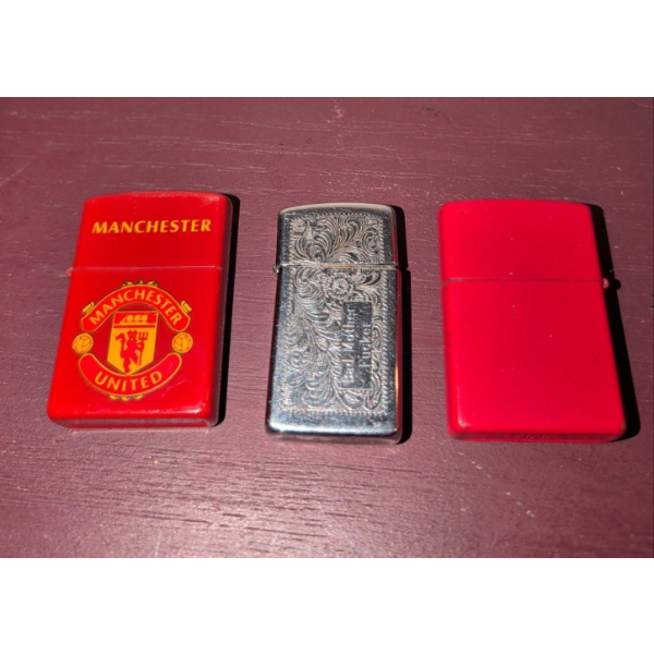Vintage Refillable Lighters - Zippo Inscribed 'Bad Motherfu*ker' & More 
