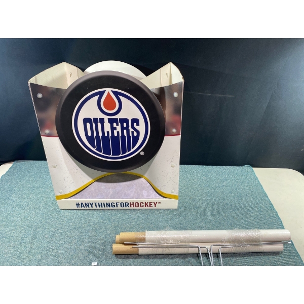 Anything For Hockey Oilers Cardboard Sign