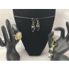 Image 1 : Stamped .925 Green Amber Bracelet and Earrings with Yellow Jasper Ring