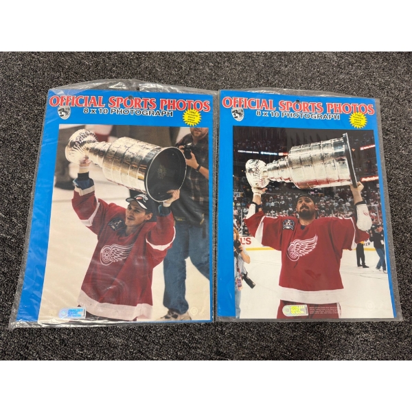 Detroit Red Wings Official 8x10 Stanley Cup Photos - Set of 2