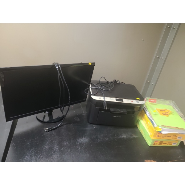 Samsung Printer SCX 3200 and Asus Monitor (Paper also Included)