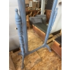 Image 2 : Blue Painted Wooden Cheval Mirror with Turned Posts