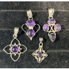 Image 1 : Collection of Purple Stone Pendants