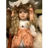 Image 4 : Porcelain Pair of Dolls (Largest 17T), Doll Rocking Chair & Box of Stuffies 
