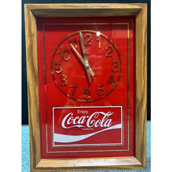 Collectable Coca-Cola Clock & H & R Block Ash Tray