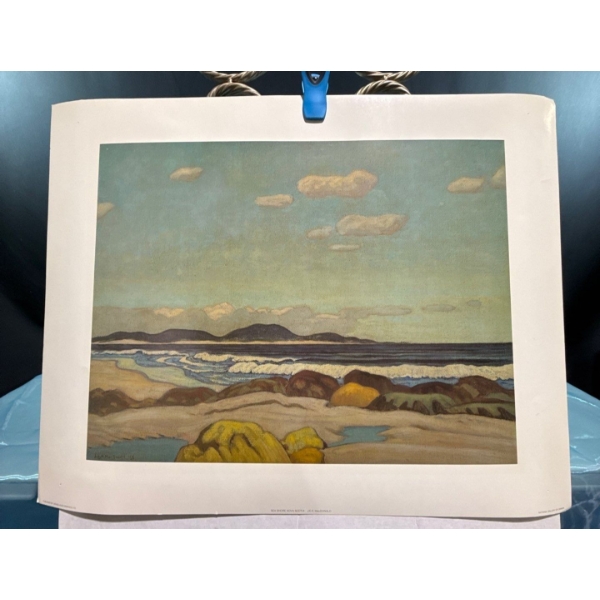 J.E.H MacDonald Sea Shore Nova Scotia Print 19Wx14.5H
