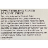 Image 3 :  1998 Canada 50 Cent First Ski Racing and Ski Jumping Sterling Silver Coin 92.5% Silver 9.3 Grams