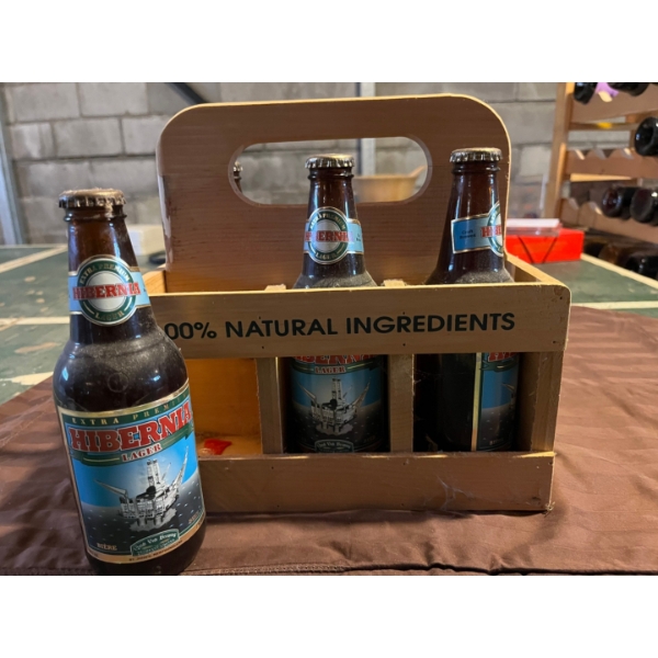 vintage six pack of Hibernia logger made by QUIDI VI DI BREWING St. John’s Newfoundland