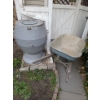 Image 1 : Rain Barrell and Wheelbarrow 
