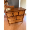 Image 1 : Wicker Decor Shelf & Baskets 32T x 31L x 15.5D