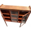 Image 3 : Wood and Glass Three-Door Display Cabinet