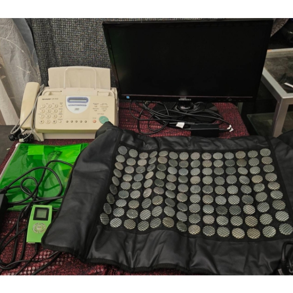 Electronics Lot: Samsung S22C300H Monitor, Sharp UX-300 Fax, Dr. Clark Far Infrared Heating Pad