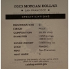 Image 3 : 2023 Morgan Silver Dollar Proof Coin 99.99% Silver 26.73 Grams