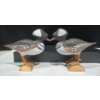 Image 2 : 4 Hand Crafted Wooden Birds (2 Owls) (3" & 4"T)
